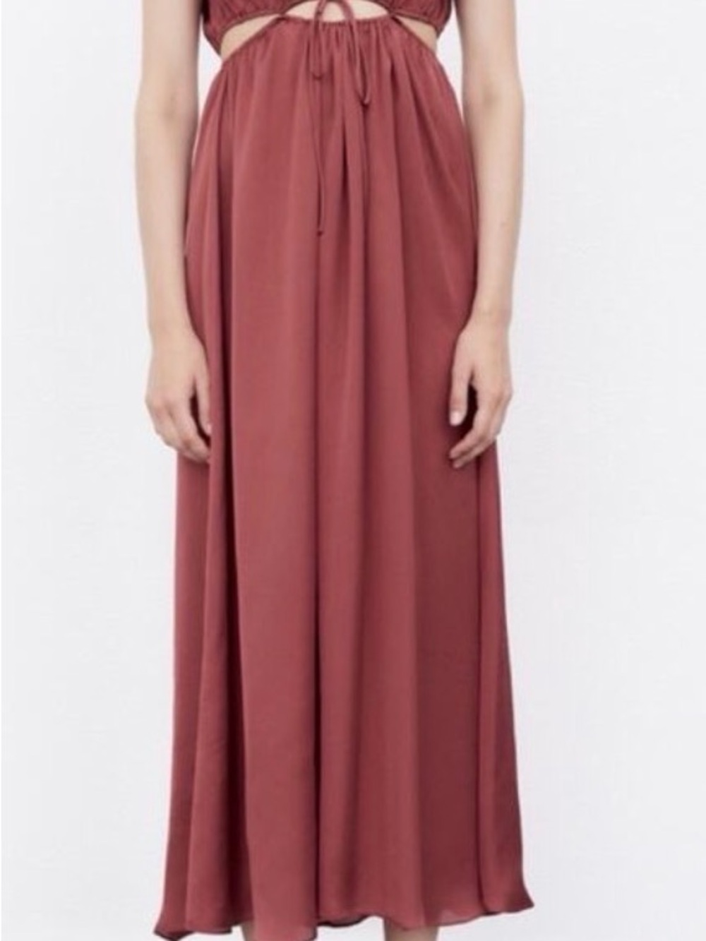 Zara Women's Rust Maxi dress - Elegant Full-Length dress